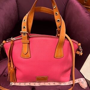 Dooney & Bourke Satchel Pebbled Leather/Tan Vacchetta